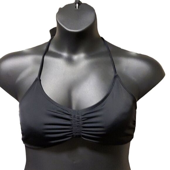 Leopard cheetah print & black string bikini swimsuit swim XL NWT - Picture 2 of 9